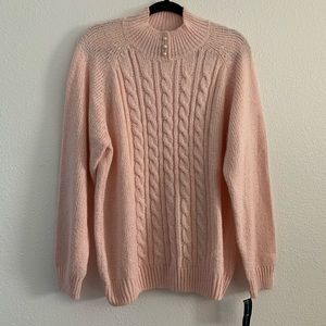 Karen Scott NWT XL soft Pink Sweater
